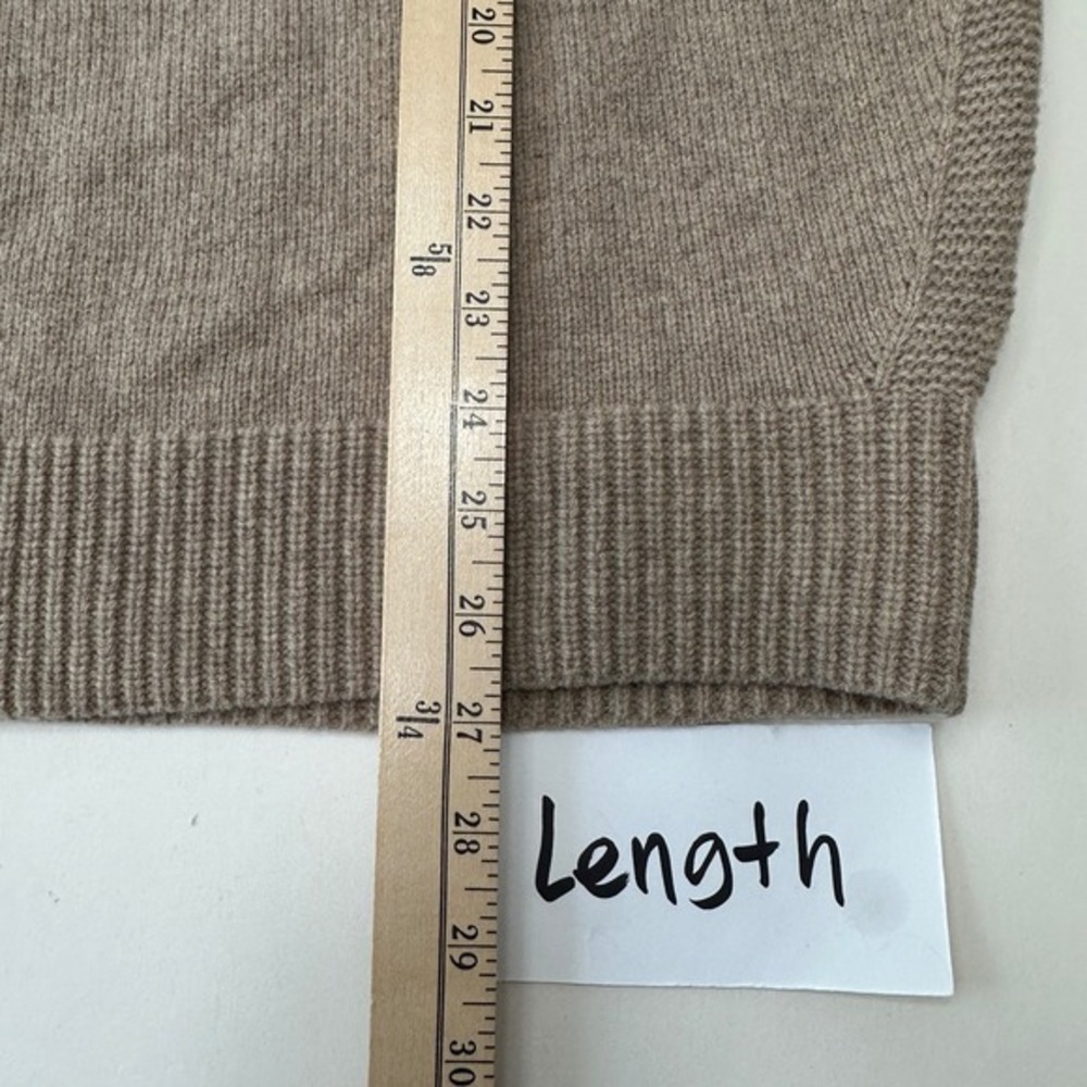 Ben Sherman Quarter Zip Sweater Pullover Ribbed Knit Wool Blend Beige Men Medium - Picture 12 of 13
